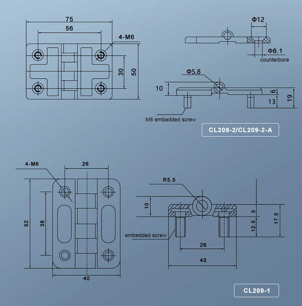 Folding Hinge For Electrical Cabinet And Distribution Box
