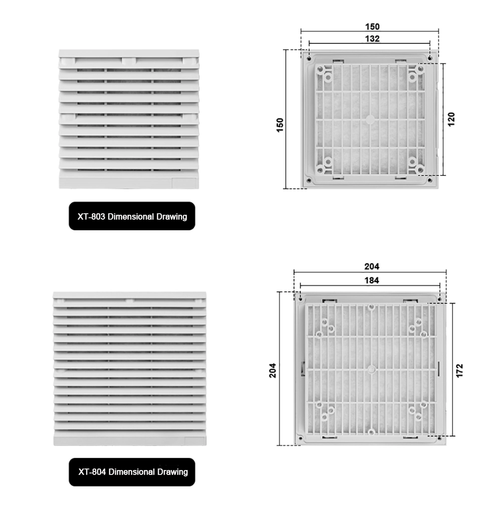Louvered Cabinet Ventilation Window