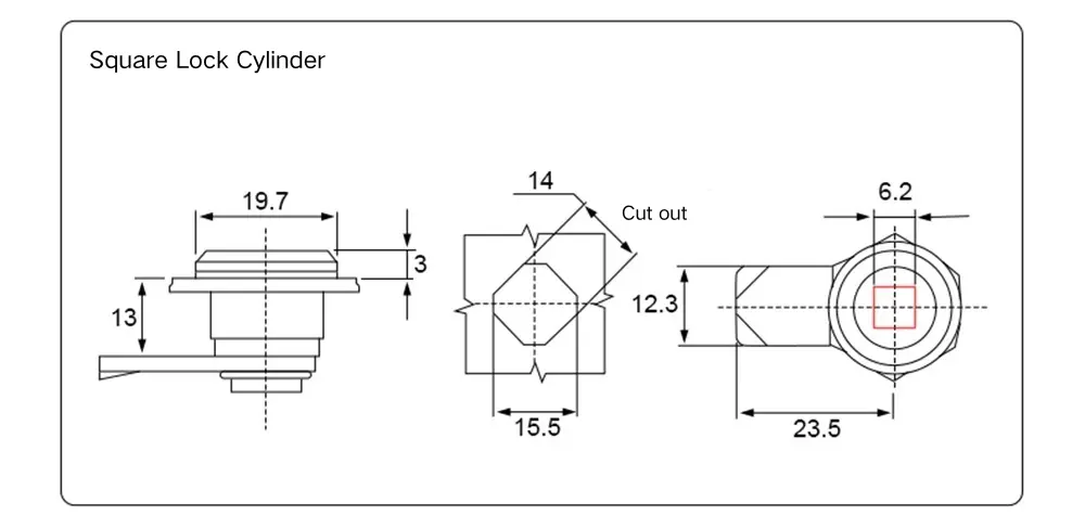 Cam Lock For Utility Enclosures